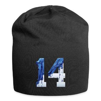 NON. 14 NUMÉRO 14 BLEU BLANC 14E ANNIVERSAIRE - Bonnet en jersey - noir - Devant