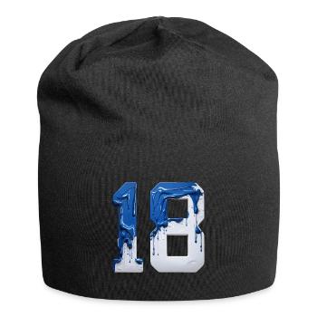 NON. 18 NUMÉRO 18 BLEU BLANC 18E ANNIVERSAIRE - Bonnet en jersey - noir - Devant