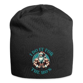 I Do It For The Ho's Funny Adult Joke Christmas - Jersey Beanie - black - Front