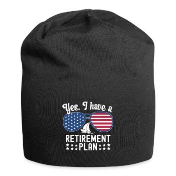 Sailing Retirement Plan Retired Sailor Sailboat - Jersey Beanie - black - Front