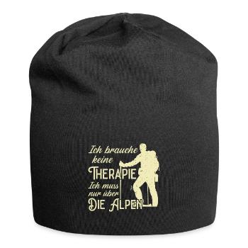 Brauche Keine Therapie Alpen Alpenüberquerung - Jersey-Beanie - Schwarz - Vorne