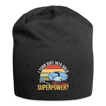 Gold Panner Flakes Gold Miner Gold Digger Costume - Jersey Beanie - black - Front