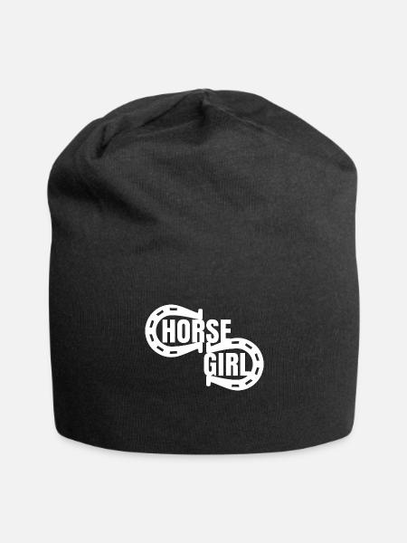 Reiterin Pferd Pferde Pferdeliebhaberin Geschenk - Jersey-Beanie - Schwarz