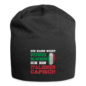 Typisch Italiener Italien Geste Capisci - Jersey-Beanie - Schwarz - Vorne
