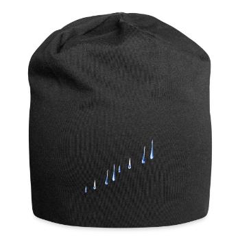 gouttes d’eau bleue bordent l’eau - Bonnet en jersey - noir - Devant