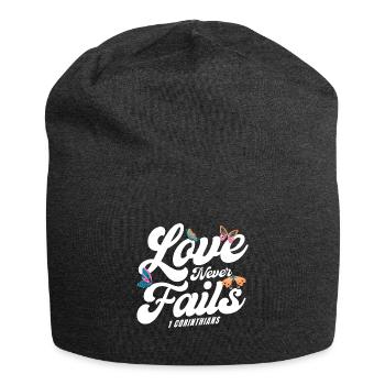Christlich Religiös Bibelvers Geschenk - Jersey-Beanie - Anthrazit - Vorne