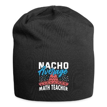Mexican Food Nacho Math Teacher Mathematics - Jersey Beanie - black - Front