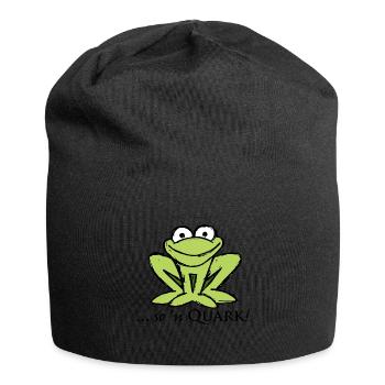kleiner Frosch 'Quark' - Jersey-Beanie - Schwarz - Vorne