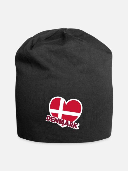 Dänemark Flagge Patriot Geschenk Heimat Staat EU - Jersey-Beanie - Schwarz