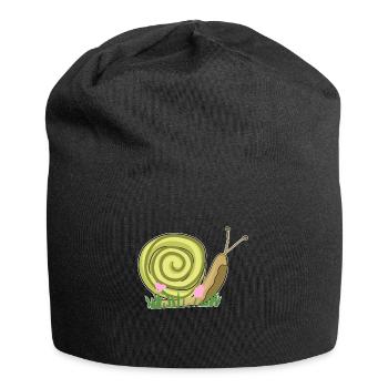 escargot animal symbole animal nature animale - Bonnet en jersey - noir - Devant
