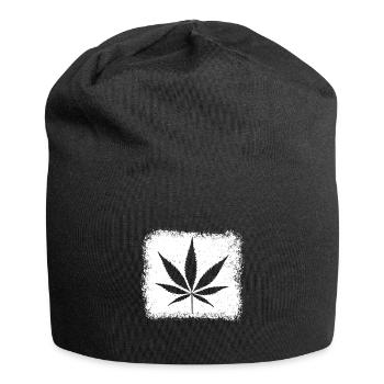 Kiffen Weed Ganja - Jersey-Beanie - Schwarz - Vorne