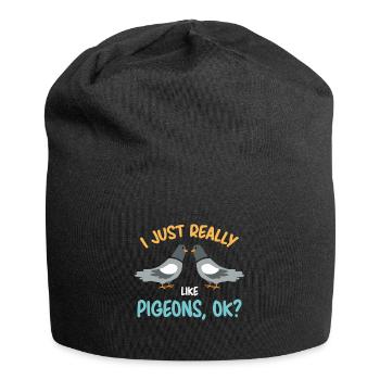 Pigeons Pigeons Pigeon Lovers Gift - Jersey Beanie - black - Front