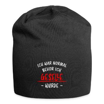 Geselle Lustiger Spruch Gesellenprüfung Geschenk - Jersey-Beanie - Schwarz - Vorne