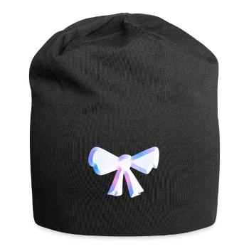 loop symbol fly glitter pink - Jersey Beanie - black - Front