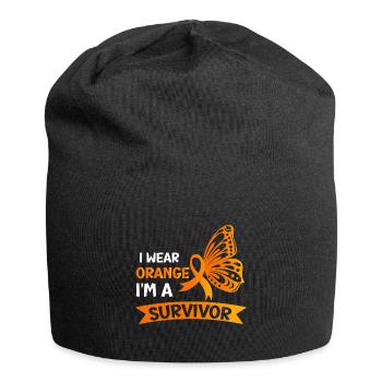 Leukemia Awareness Month Leukemia Survivor - Jersey Beanie - black - Front