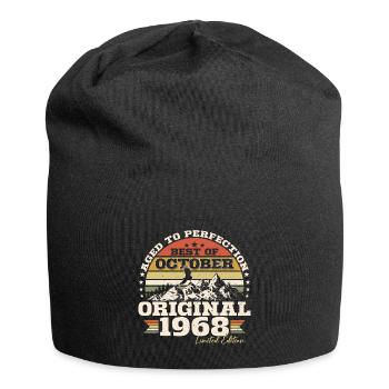 Octobre 1968 Cadeau d’anniversaire de naissance - Bonnet en jersey - noir - Devant