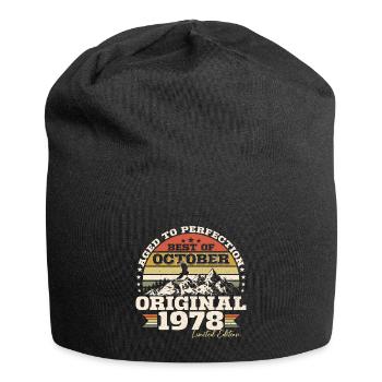 Octobre 1978 Cadeau d’anniversaire de naissance - Bonnet en jersey - noir - Devant