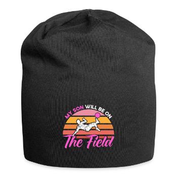 Sportfan Fußball Mama Fußball Geschenk - Jersey-Beanie - Schwarz - Vorne