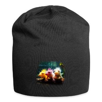 Axolotl - Jersey-Beanie - Schwarz - Vorne