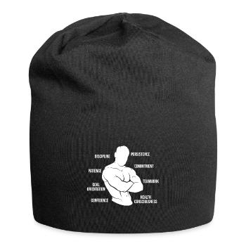 Powerlifting Bodybuilder Skills Anatomy Gym - Jersey Beanie - black - Front