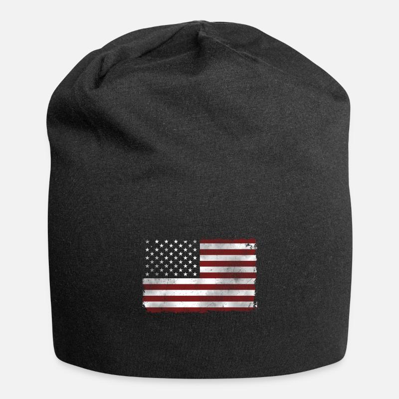 Drapeau des États-Unis Old School - Bonnet en jersey - noir