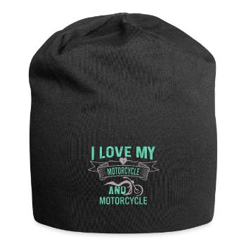 I love my motorcycle and the motorcycle - Jersey Beanie - black - Front