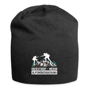 Crossing the Alps Oberstdorf Merano E5 long-distance hiking trail - Jersey Beanie - black - Front