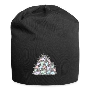 Einhhorn Haufen Lustig - Jersey-Beanie - Schwarz - Vorne