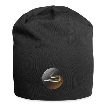 Eel fishing worm fish - Jersey Beanie - black - Front