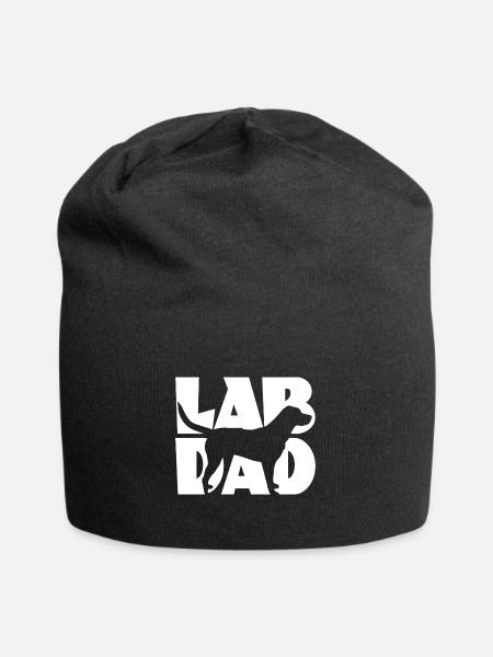 Lab Dad - Labrador - Spruch - Hundeliebhaber - Jersey-Beanie - Schwarz