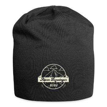 Alpenbezwinger 2023 Alpenüberquerung Finisher - Jersey-Beanie - Schwarz - Vorne