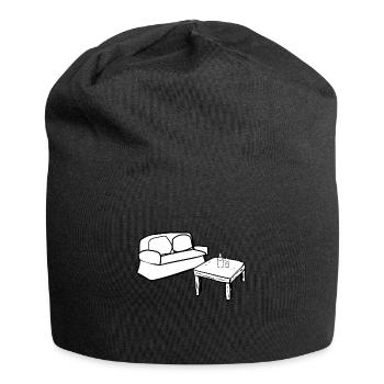 Living Symbol Table Sofa Living Room - Jersey Beanie - black - Front
