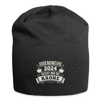 Jugendweihe 2024 Reicht Mir Die Krone - Jersey-Beanie - Schwarz - Vorne