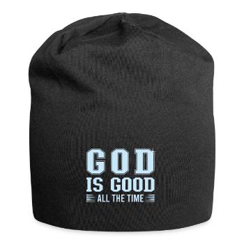 Gott ist Gut Kirche Glaube Christentum Heilig - Jersey-Beanie - Schwarz - Vorne
