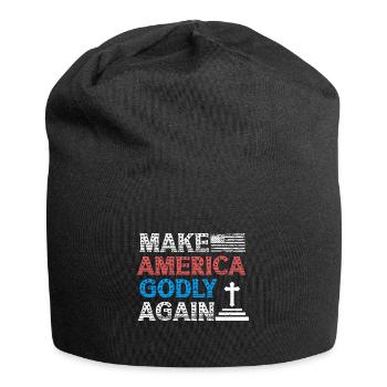 Rendre l’Amérique pieuse, aimer à nouveau la foi de Dieu - Bonnet en jersey - noir - Devant