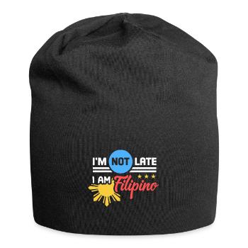 I'm Filipino joke for Filipino - Jersey Beanie - black - Front