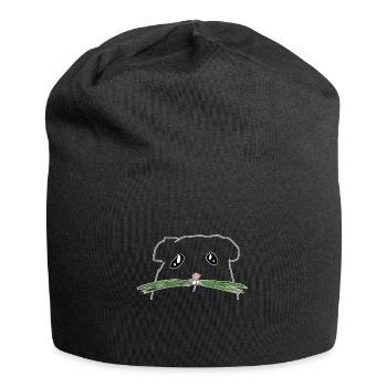 hamster rodent - Jersey Beanie - black - Front