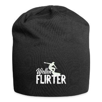 Surfen Wellenflirten Wellenreiter Surfer Surfboard - Jersey-Beanie - Schwarz - Vorne
