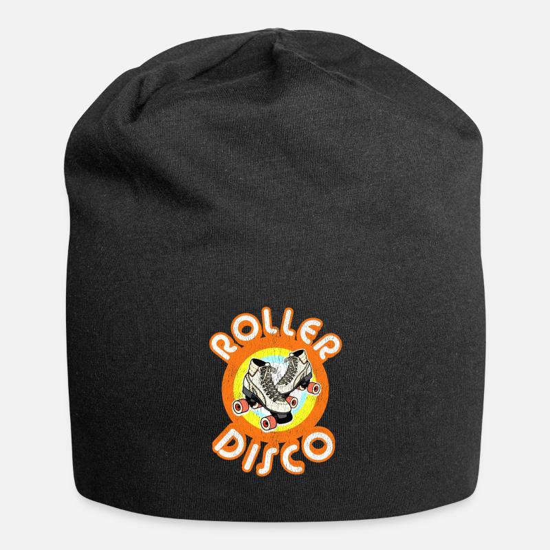 Roller Disco Derby Design Vintage & Distressed - Bonnet en jersey - noir