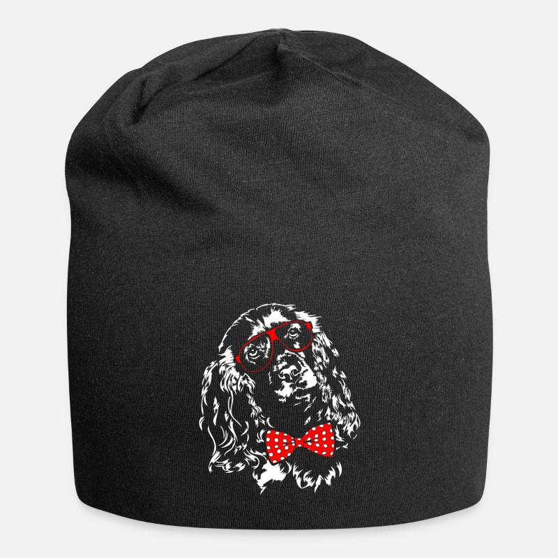 COCKER SPANIEL cute boy Wilsigns Hunde Geschenk - Jersey-Beanie - Schwarz