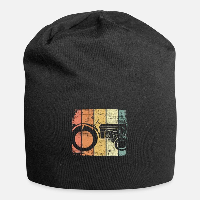 Landwirt Traktor Oldtimer - Jersey-Beanie - Schwarz