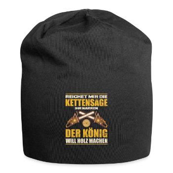 Holzfäller Waldarbeiter Forstwirt Kettensäge - Jersey-Beanie - Schwarz - Vorne
