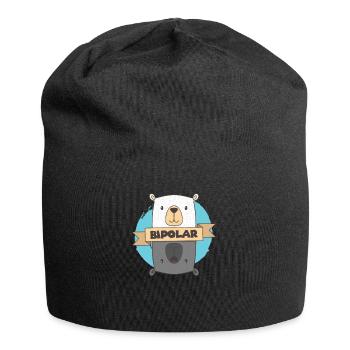 BiPolar Bear I Conception de troubles mentaux mignons - Bonnet en jersey - noir - Devant