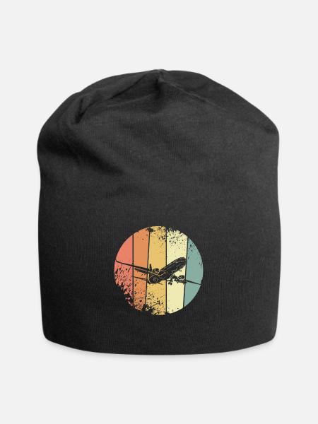 Flugzeug Pilot - Jersey-Beanie - Schwarz