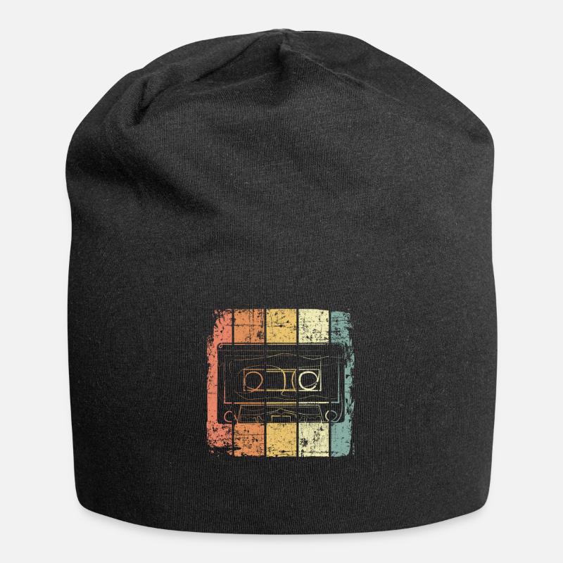 Kassette - Jersey-Beanie - Schwarz