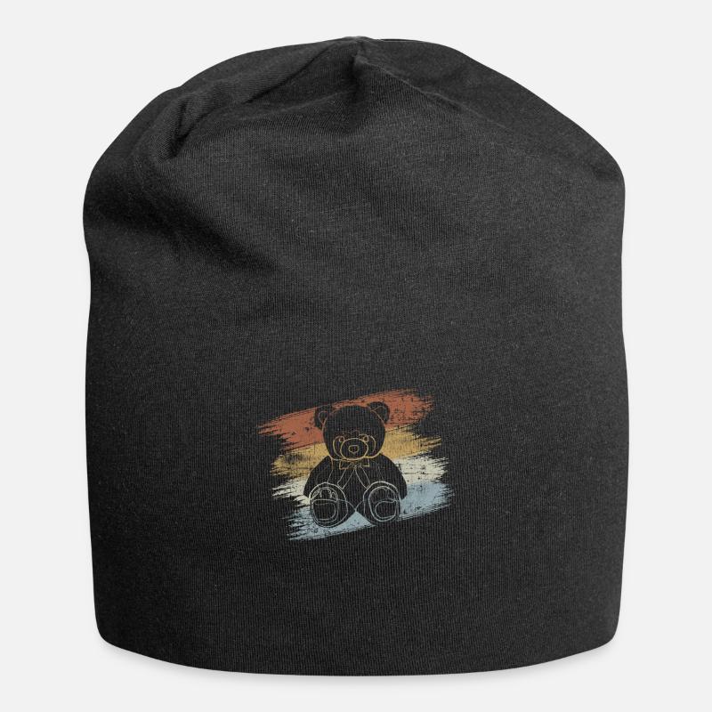 Ours en peluche - Bonnet en jersey - noir