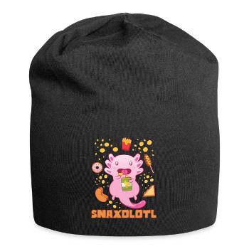 Snaxolotl I Funny Kawaii Axolotl Snack Aquarium - Jersey-Beanie - Schwarz - Vorne