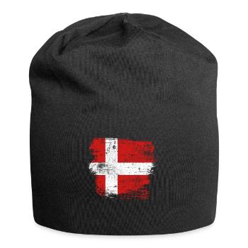 Drapeau du Danemark - Bonnet en jersey - noir - Devant