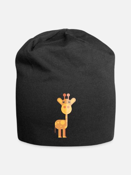 Giraffe Süßes Tier - Jersey-Beanie - Schwarz