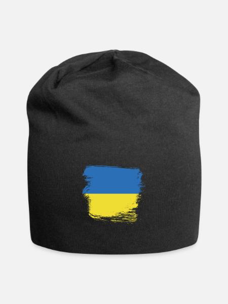 Ukraine - Jersey-Beanie - Schwarz